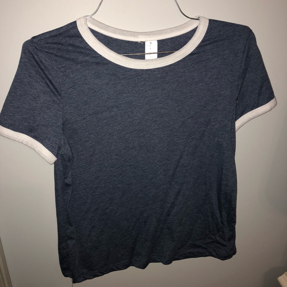 Navy Blue Crop Top